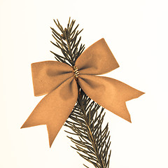 Image showing decorated Christmas tree branch