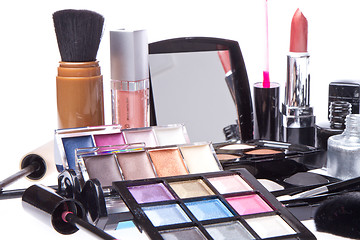 Image showing set of cosmetic makeup products