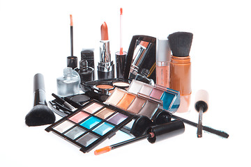 Image showing set of cosmetic makeup products