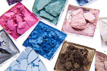 Image showing multicolored crushed eyeshadows