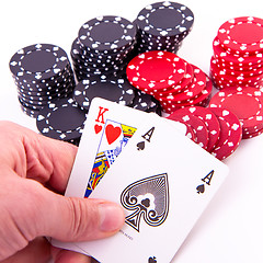 Image showing king of hearts and black jack