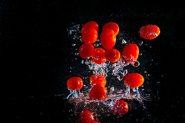 Image showing tomatoe splash