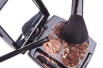 Image showing crushed compact eyeshadows