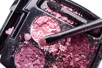 Image showing crushed compact eyeshadows