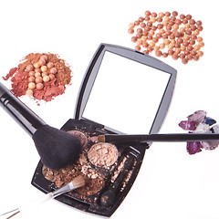 Image showing crushed compact eyeshadows