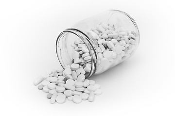 Image showing pills in glass container