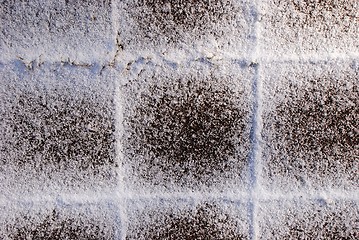 Image showing Snow-covered tiles 