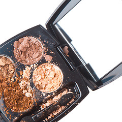 Image showing crushed compact eyeshadows