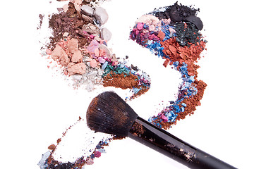 Image showing crushed eyeshadows