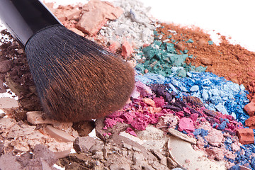 Image showing set of multicolor crushed eyeshadows