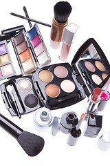 Image showing set of cosmetic makeup products