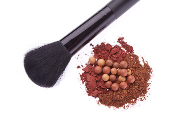 Image showing bronzing pearls with eyeshadows