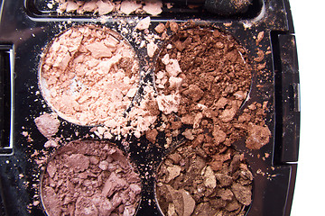 Image showing crushed compact eyeshadows