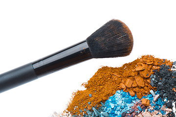 Image showing set of multicolor crushed eyeshadows