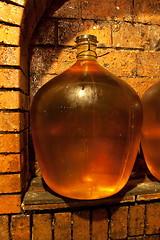 Image showing demijohn in wine cave