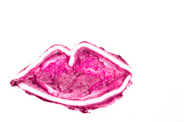 Image showing lips made of crushed lipstick