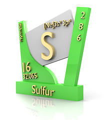 Image showing Sulfur form Periodic Table of Elements - V2