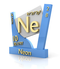 Image showing Neon form Periodic Table of Elements - V2