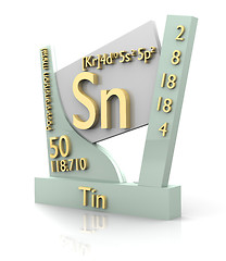 Image showing Tin form Periodic Table of Elements - V2