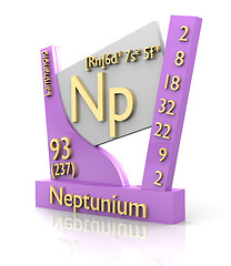 Image showing Neptunium form Periodic Table of Elements - V2