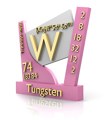 Image showing Tungsten form Periodic Table of Elements - V2