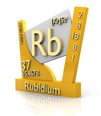 Image showing Rubidium form Periodic Table of Elements - V2