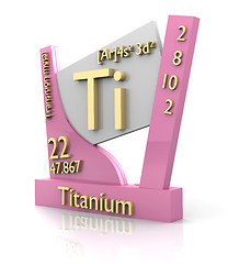 Image showing Titanium form Periodic Table of Elements - V2