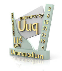 Image showing Ununquadrium form Periodic Table of Elements - V2