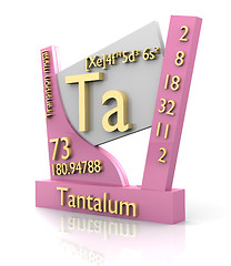 Image showing Tantalum form Periodic Table of Elements - V2