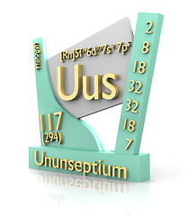 Image showing Ununseptium form Periodic Table of Elements - V2