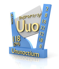 Image showing Ununoctium form Periodic Table of Elements - V2