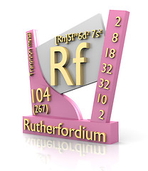 Image showing Rutherfordium form Periodic Table of Elements - V2
