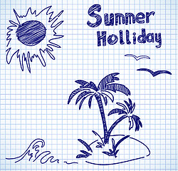 Image showing summer holliday doodles