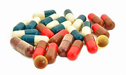 Image showing Capsule Pills Medicine in heap