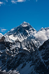 Image showing Everest Peak or Chomolungma - top of the world