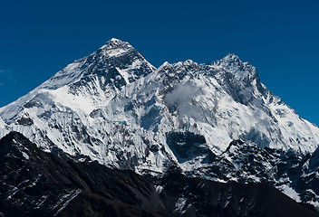 Image showing Everest, Nuptse and Lhotse peaks: top of the world