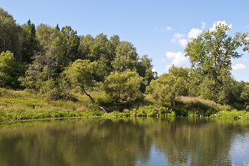 Image showing Beach a quiet river