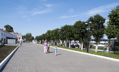 Image showing Volga embankment in Ples, Russia