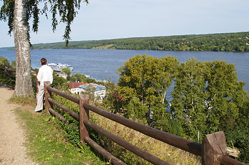 Image showing View of the Volga River in Ples, Russia
