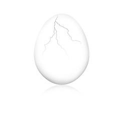 Image showing Cracked egg