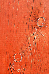 Image showing Wooden desk painted in red