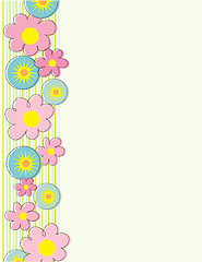 Image showing Flowers Side Border