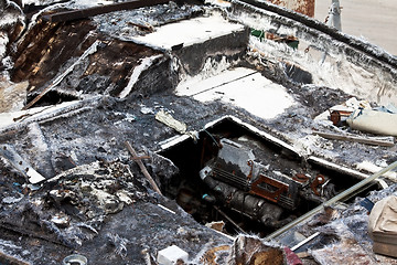 Image showing burned yacht