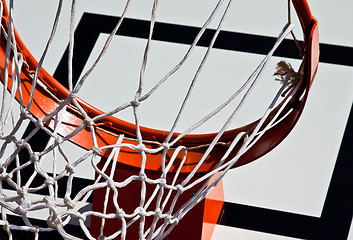 Image showing basketball rim and net