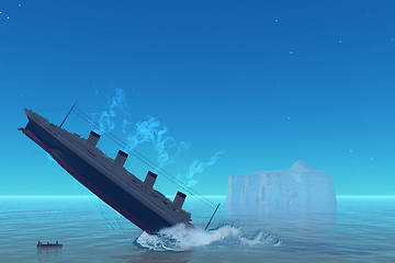 Image showing Titanic Sinking