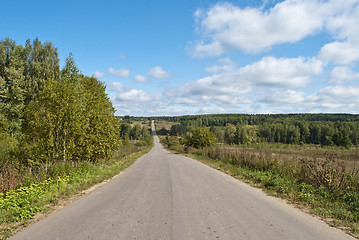 Image showing Long empty road