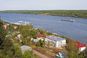 Image showing View on the Volga River. Ples, Russia