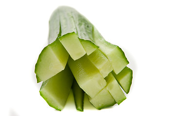 Image showing Chopped up cucumber