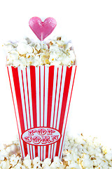 Image showing Popcorn with love