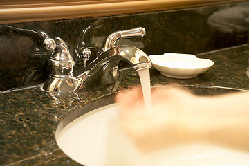 Image showing Washing Hands-Running Water